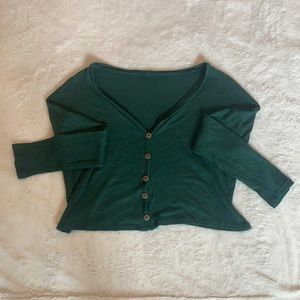 Button down Crop Sweater